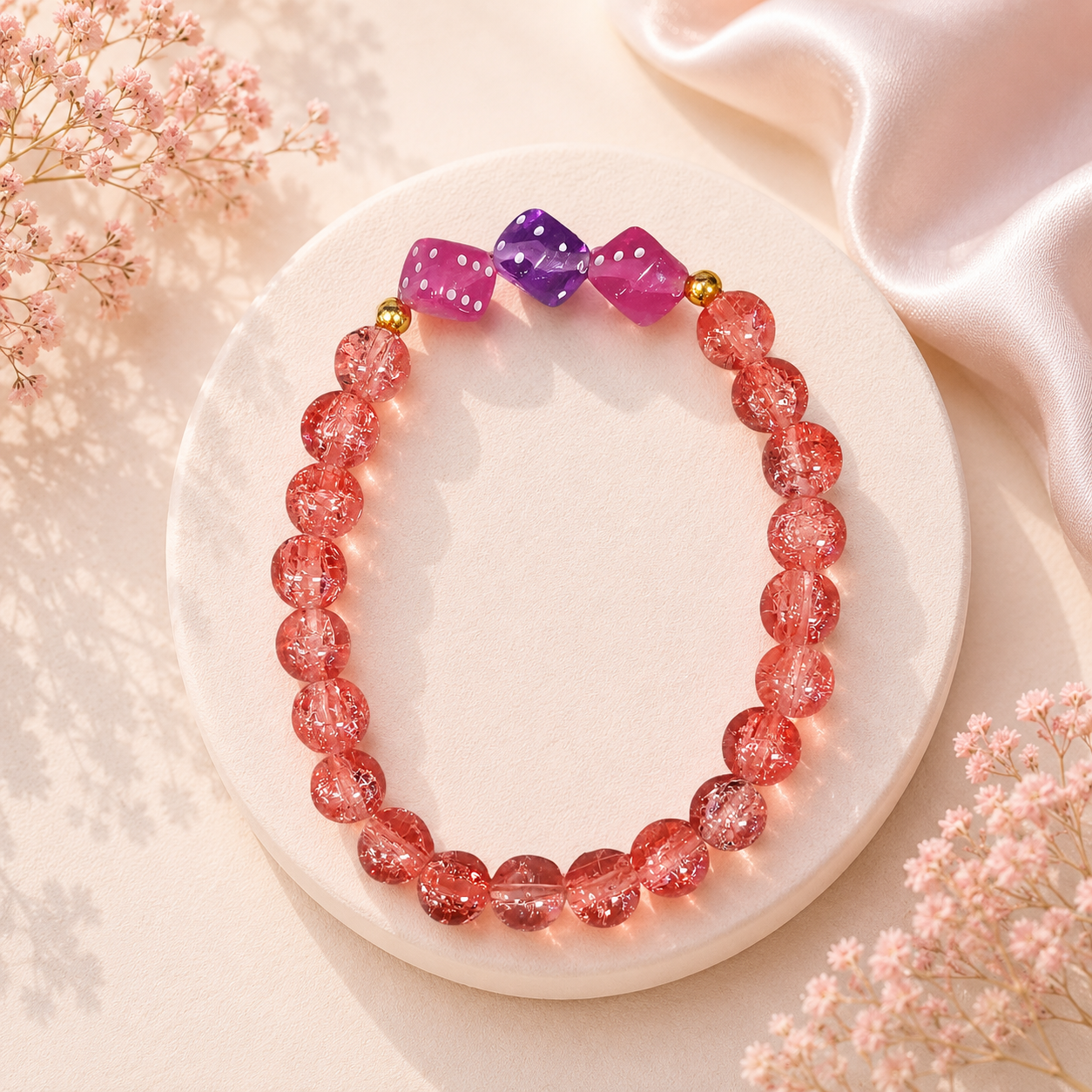 Lucky Spark Dice Bracelet