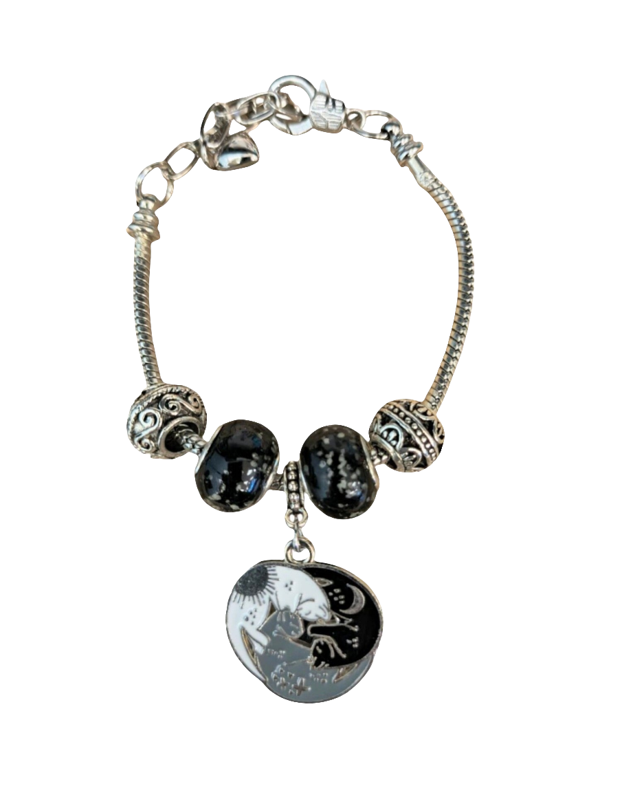 Harmony Cat European charm Bracelet