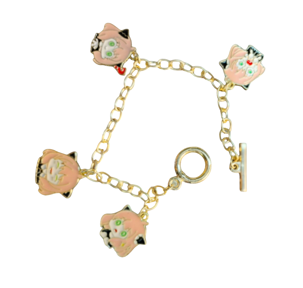 Pink-Haired Psychic Charm Bracelet