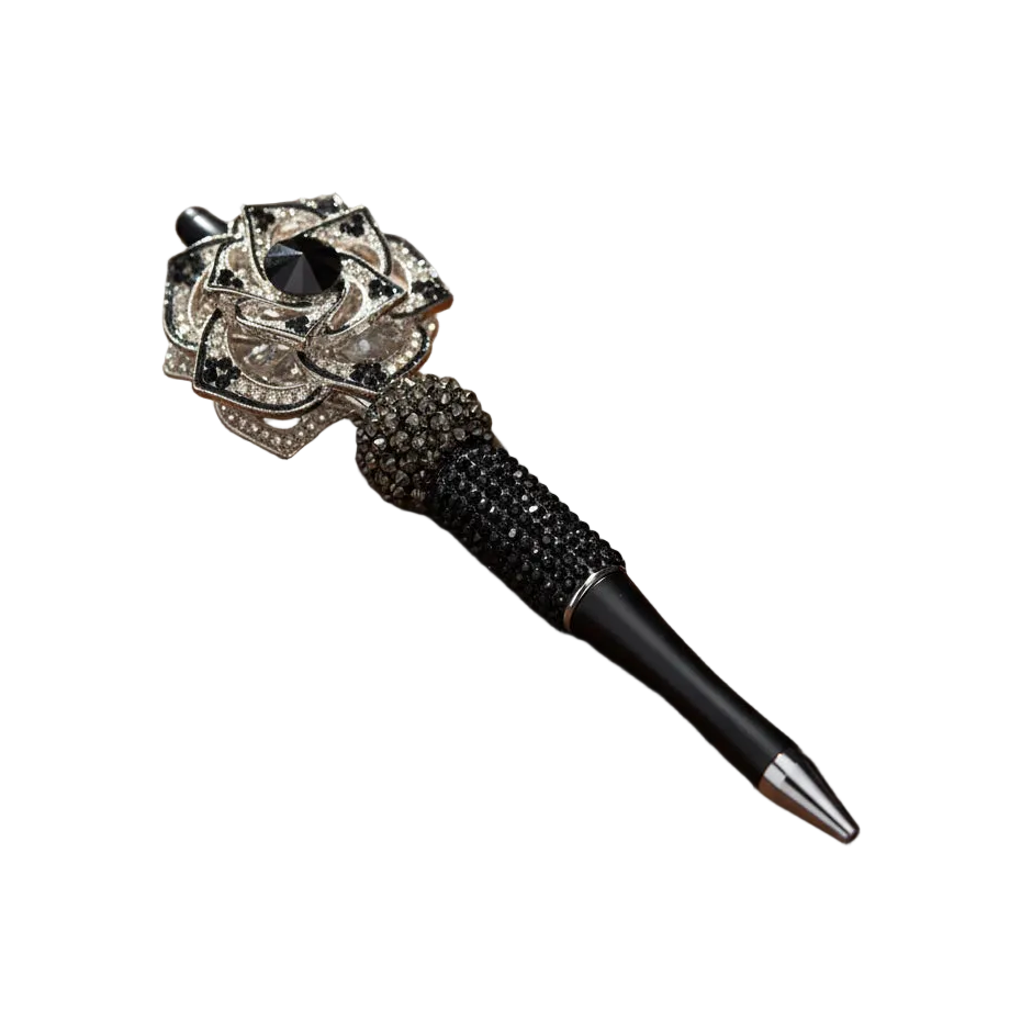 ✨ Luxury Black Rose Bling Pen ✨