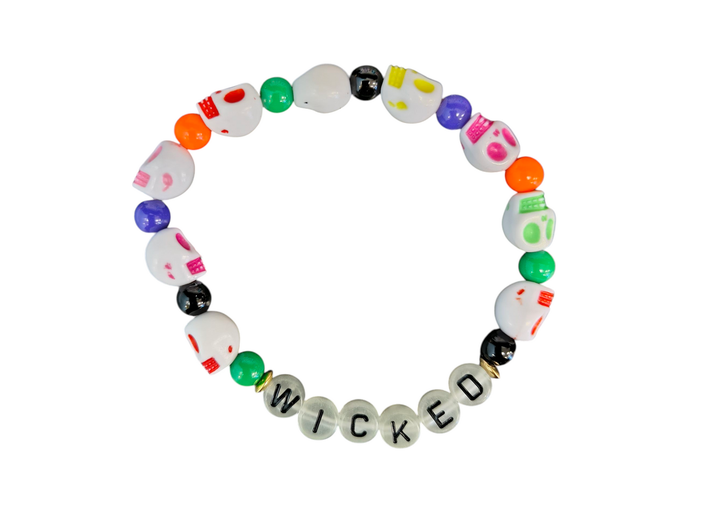 Wicked Skull Charm Bracelet