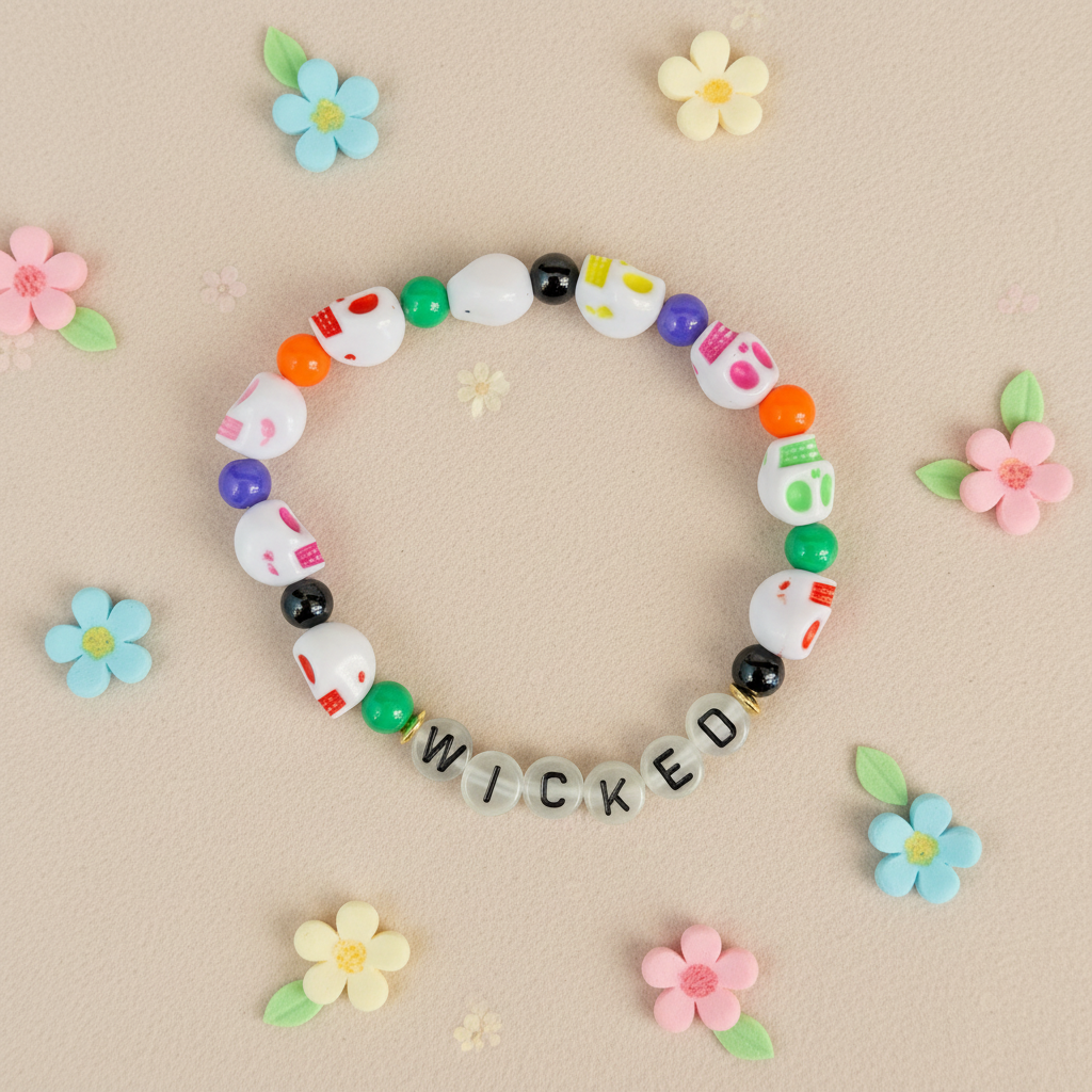 Wicked Skull Charm Bracelet