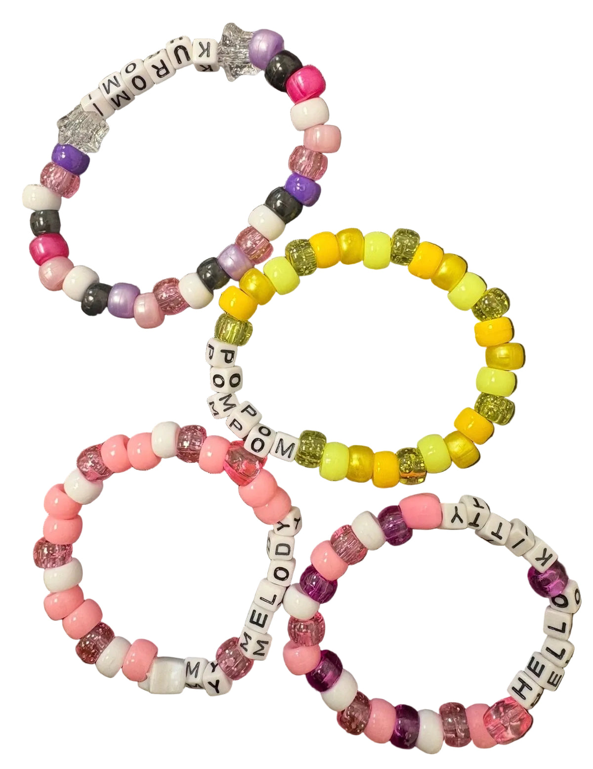 Mystery Letter Bead Bracelet (Cute Character Inspired)