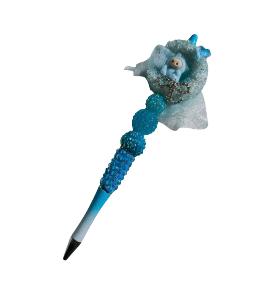 Blue Moon Beaded Pen