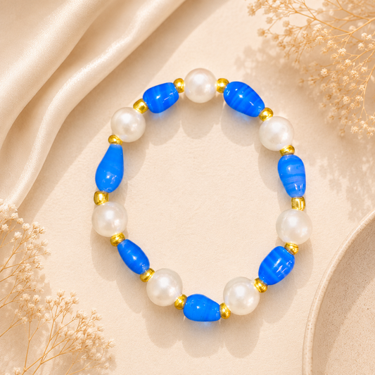 Bracelet de Perles Bleues
