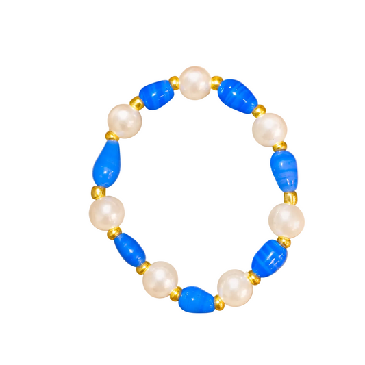 Bracelet de Perles Bleues