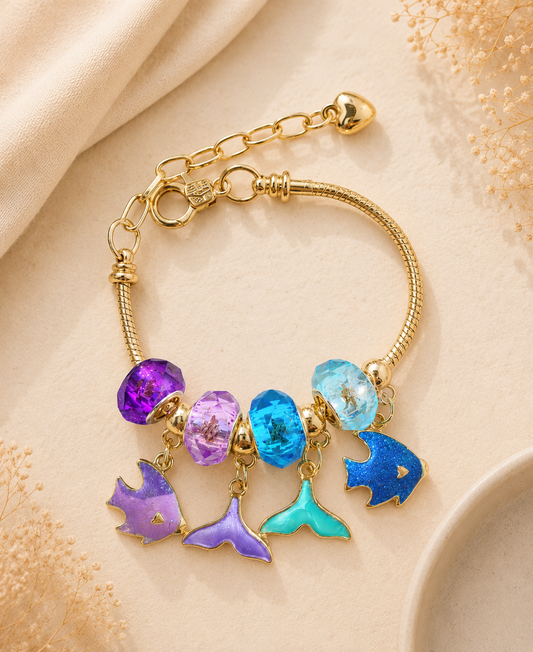 Deep Blue Treasure European Charm Bracelet