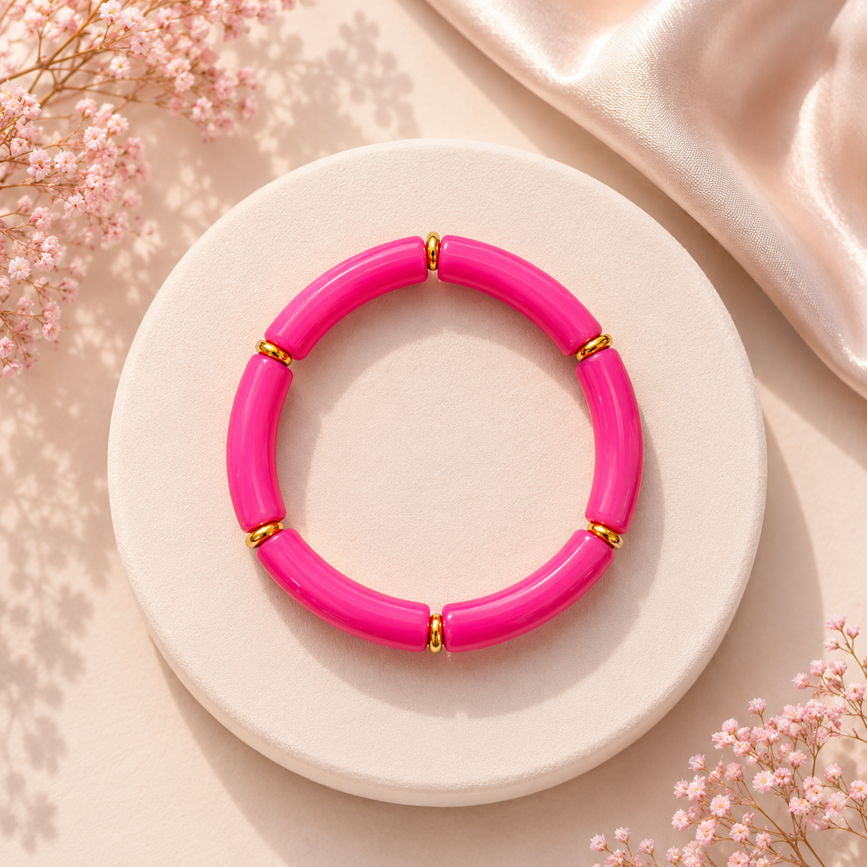 Pink Tube Bangle