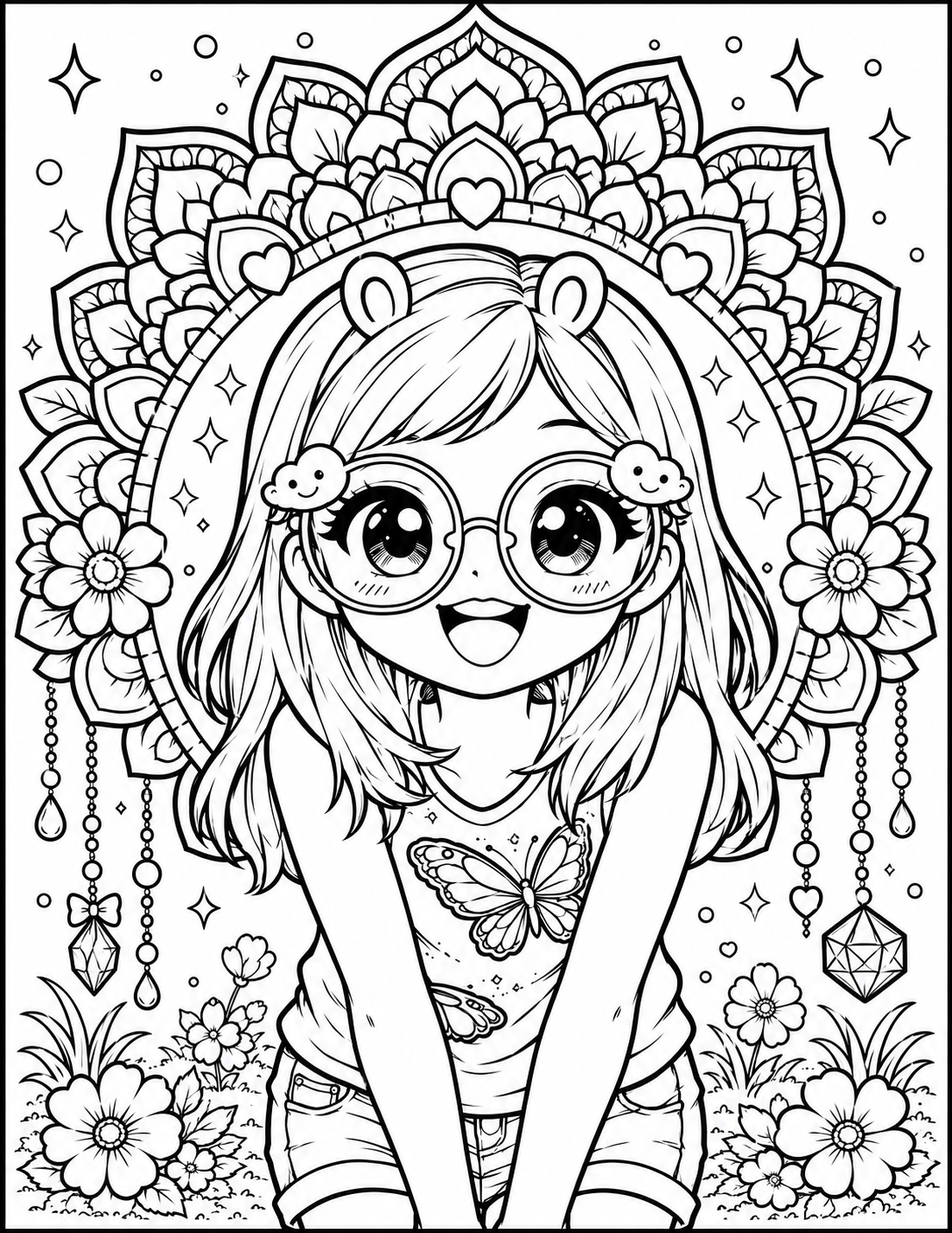 Cute Mandala Coloring Book