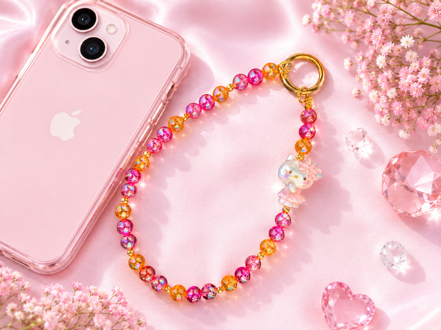 Sunset Bead Keychain