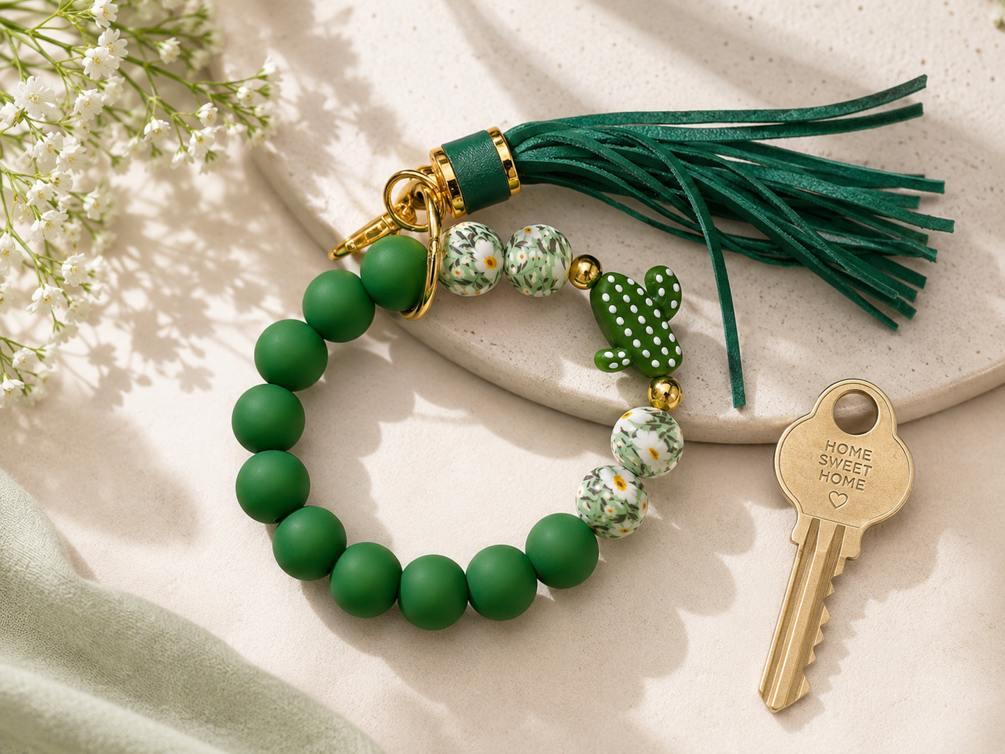 Cactus Wristlet keychains