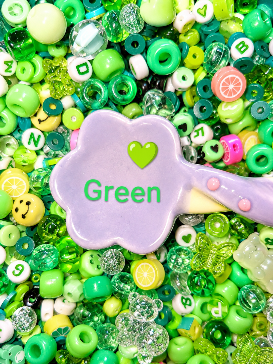Green 💚 Beads confetti 20 scoops pack
