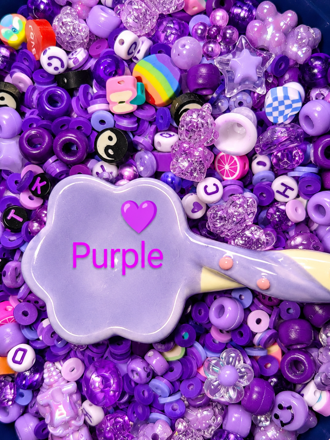Purple 💜 Beads confetti 20 scoops pack