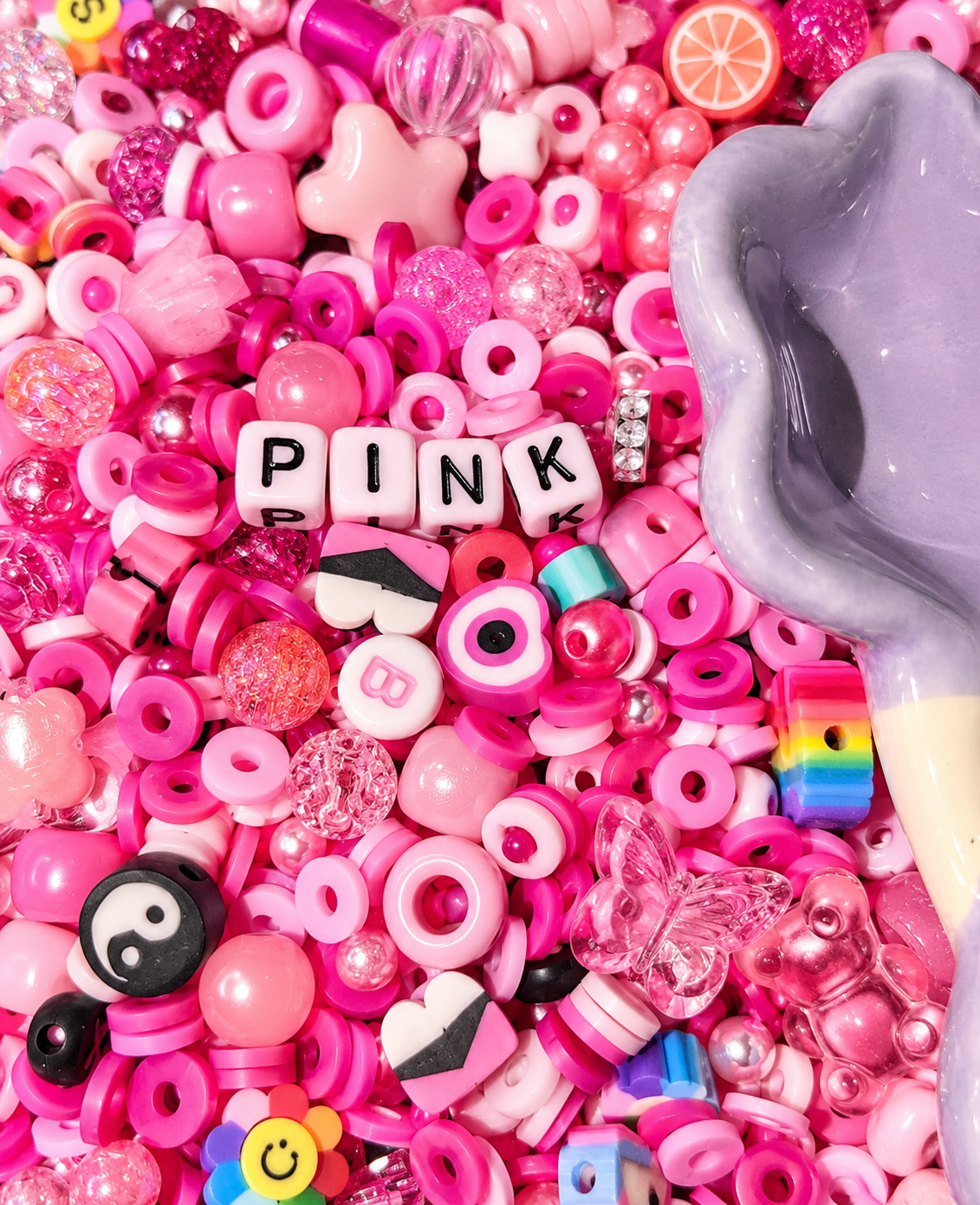Pink 🩷 Beads confetti 20 scoops pack