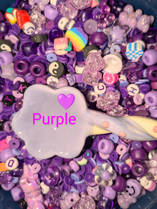 Purple 💜 Beads confetti 20 scoops pack