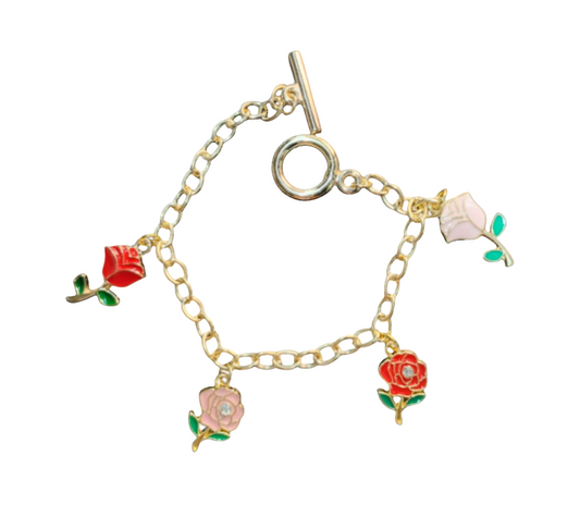 Beauty's Rose Charm Bracelet