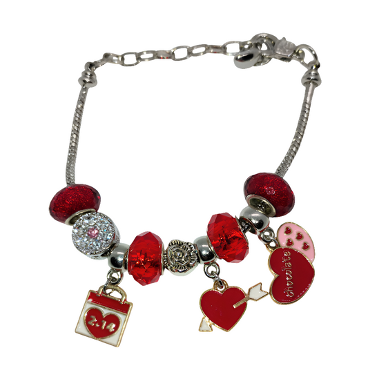 Red Heart ♥️ European Charm Bracelet