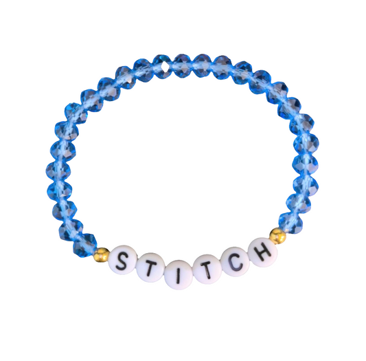 Blue Stitch Beaded