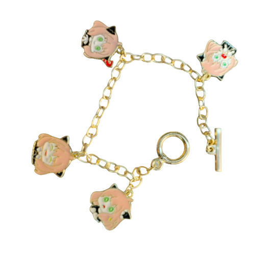Pink-Haired Psychic Charm Bracelet