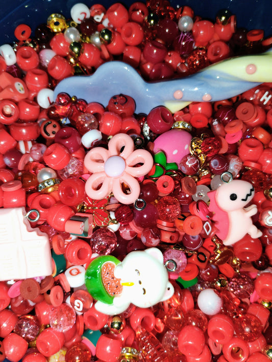 Red ♥️Beads confetti 20 scoops pack