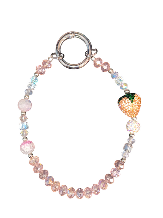 Shimmering Strawberry Keychain
