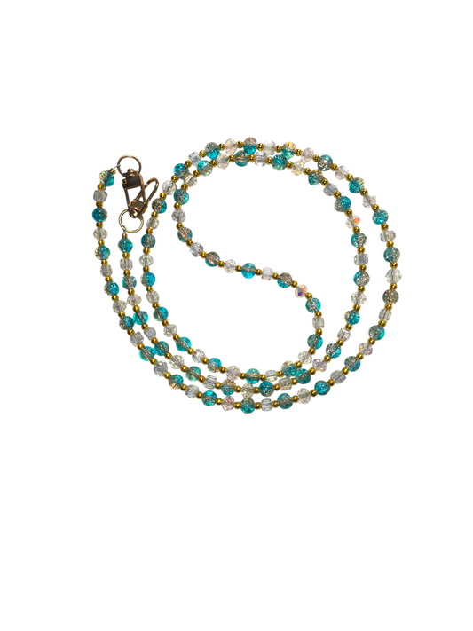 Crystal Teal Lanyard