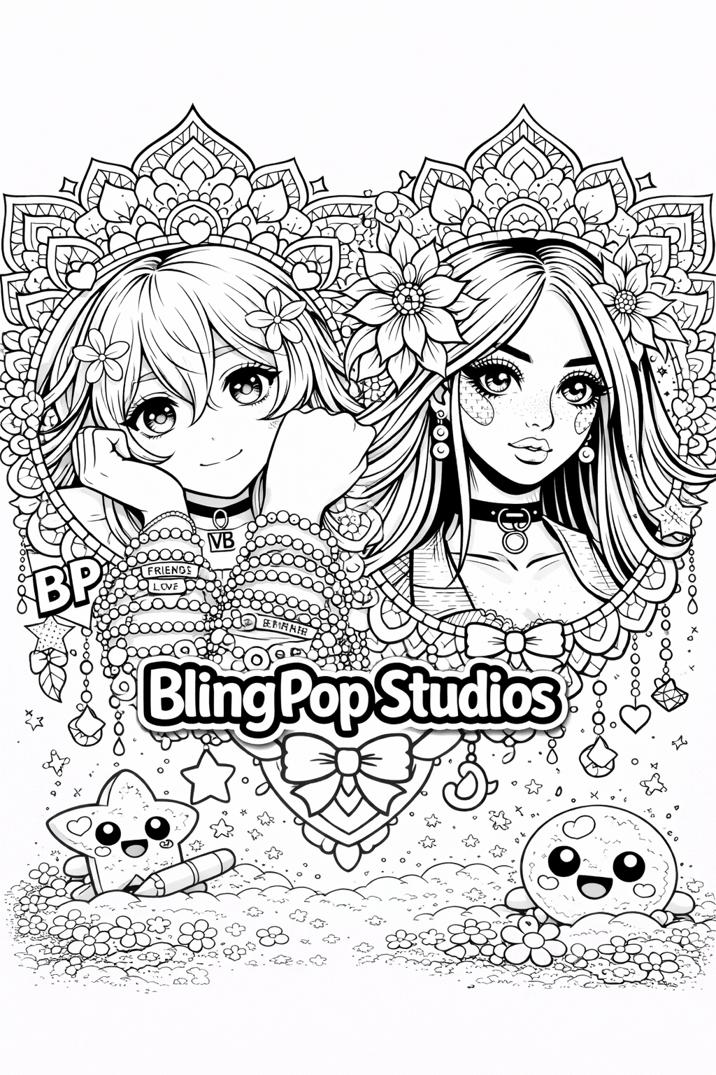 Cute Mandala Coloring Book